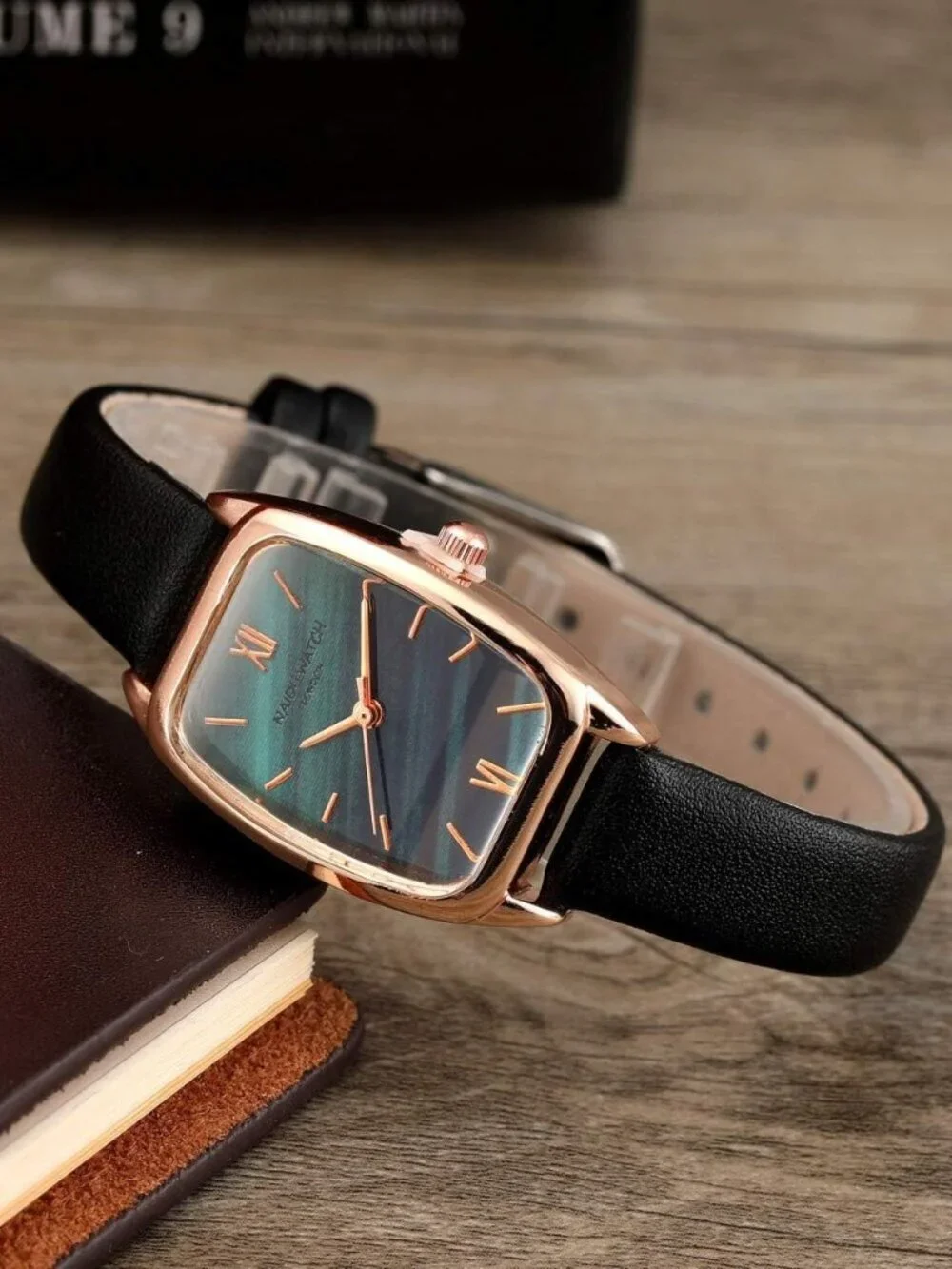 Womens Ladies Fashion Leather Wrist Watch Rectangle Elegant Simple Dial Analog Q